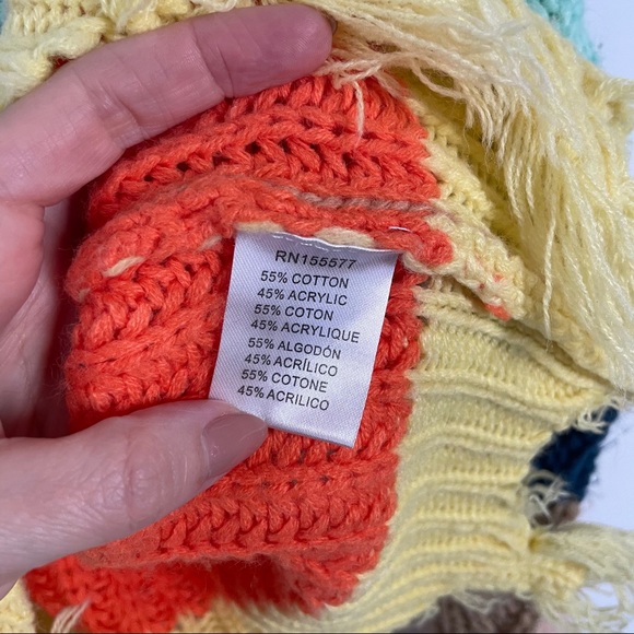 Colorblock Distressed Sweater - Picture 10 of 11